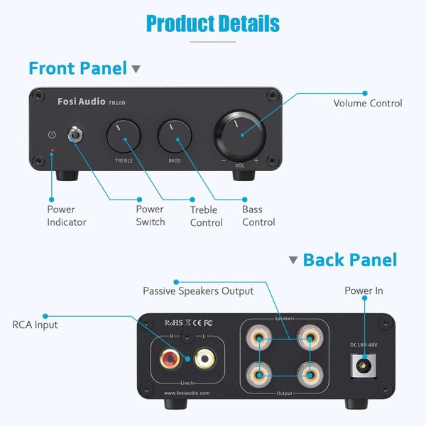 Main product image for Fosi Audio TB10D Hi-Fi Integrated Amplifier 300W x 2235-254